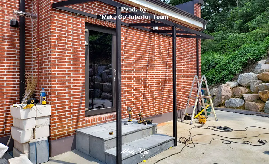 전라남도 영동군 복층렉산 캐노피 시공현장