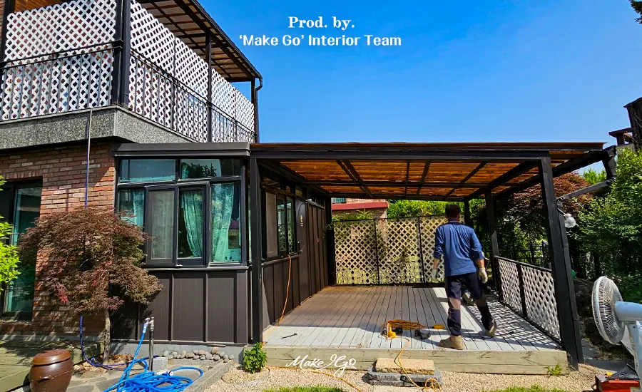 경기도 이천시 석재 데크 시공 현장