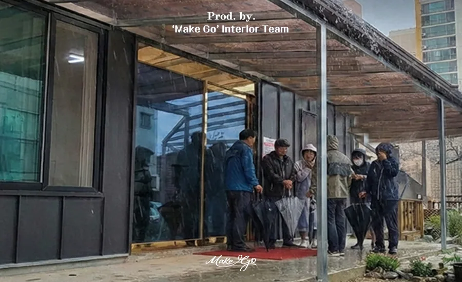 강원도 원주 아연각관 캐노피 시공 현장 사진 8