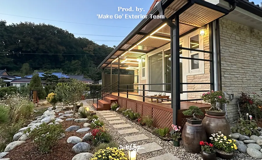 경상북도 울진군 복층렉산 캐노피 시공 후기 사진 3