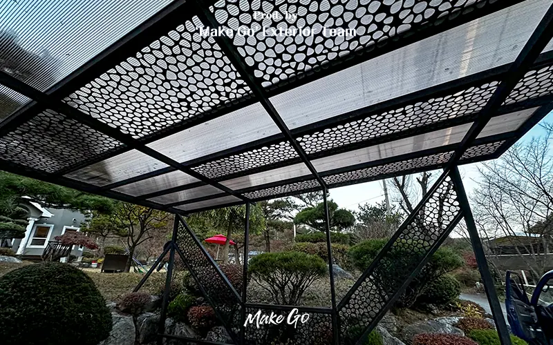 양평 단월면 주차장 캐노피 시공