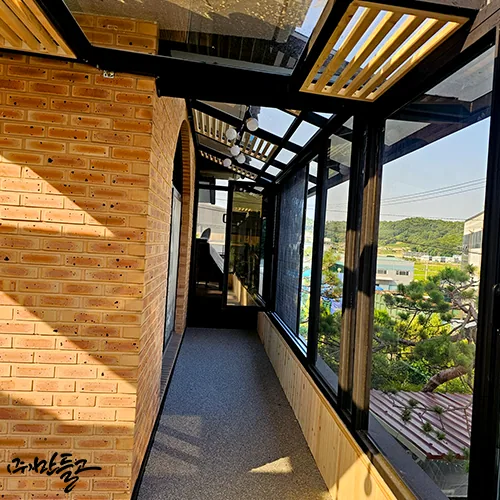 화성 전원주택 썬룸 시공현장(2층)