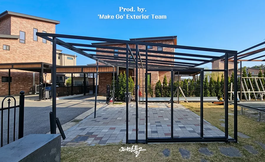 경기도 용인시 처인구 주차장 캐노피 시공 후기
